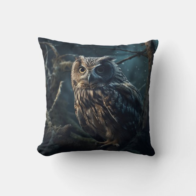 Cojín Decorativo Mystic Owl Night Watch (Anverso)