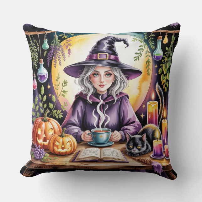 Cojín Decorativo Mystic Pumpkin Night Halloween Pillowcase (Anverso)