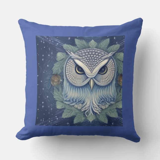 Cojín Decorativo Mystical Fantasy Forest Owl (Anverso)