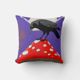 Cojín Decorativo ◼️ Mystical Raven Square Cushion (16x16 in)
