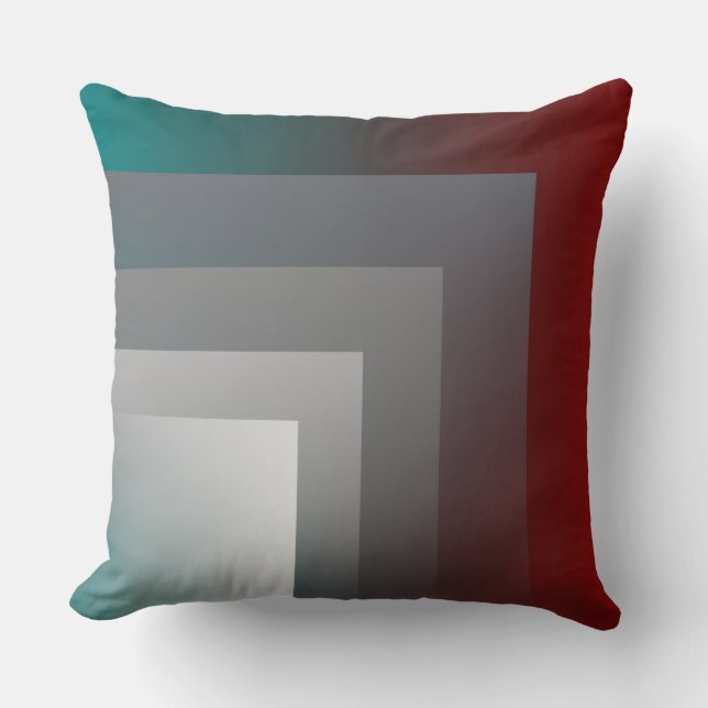 Cojín Decorativo N - Borgoña gris verde azulado (Anverso)