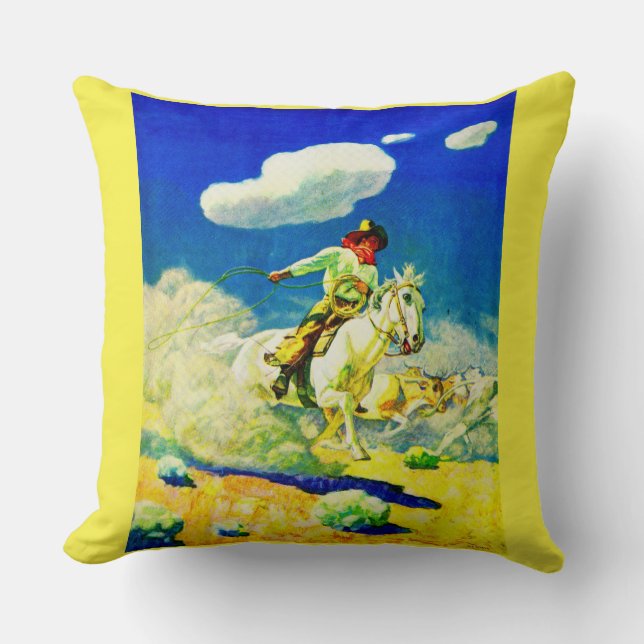 Cojín Decorativo N. C. Wyeth cowboy (Anverso)
