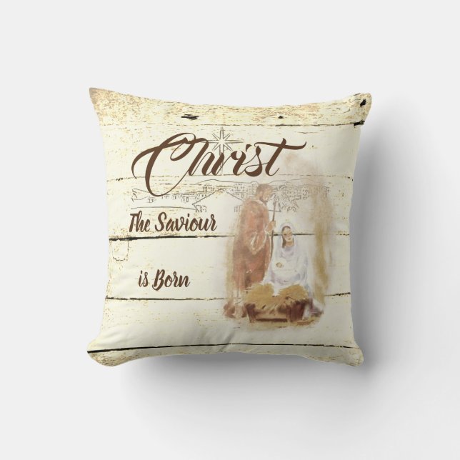 Cojín Decorativo Nace Cristo Salvador (Anverso)