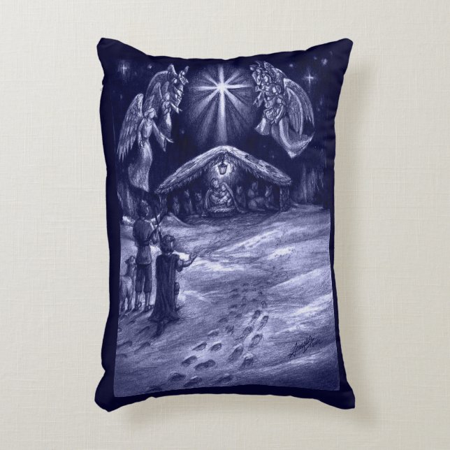 Cojín Decorativo ¡Nace un salvador! (Frente (Vertical))