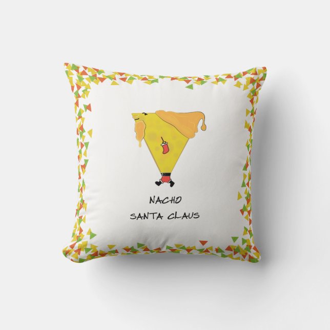 Cojín Decorativo Nacho Santa con chile (Anverso)