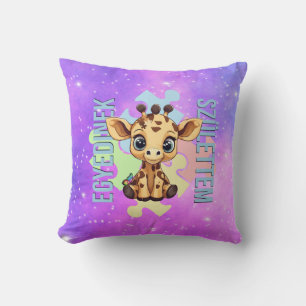 Cojín Decorativo Nací único – diseño adorable de jirafa