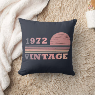 Cojín Decorativo Nacida en 1972 regalo de cumpleaños vintage elegan