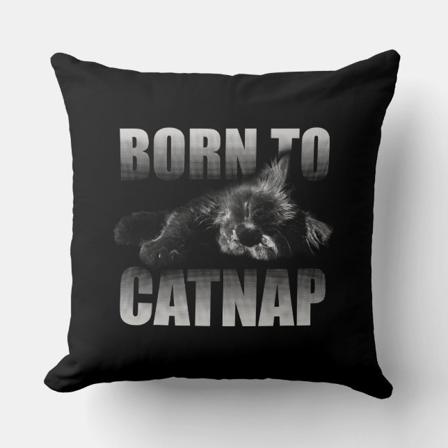 COJÍN DECORATIVO NACIDO A CATNAP (Anverso)