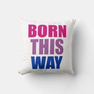 Cojín Decorativo Nacido Así Bisexual Orgullo Bi LGBTQ