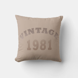Cojín Decorativo Nacido en 1981 regalo de cumpleaños vintage modern