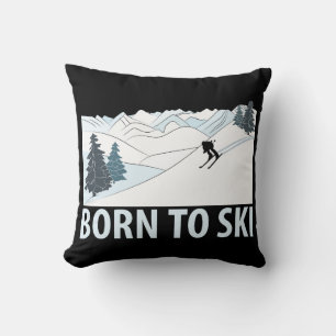 Cojín Decorativo Nacido en Ski Winter Sports