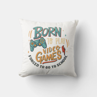 Cojín Decorativo nacido para jugar videojuegos 