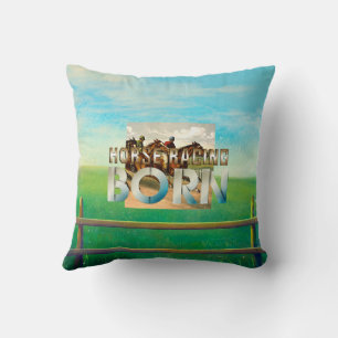 Cojín Decorativo Nacido para las Carreras de Caballos