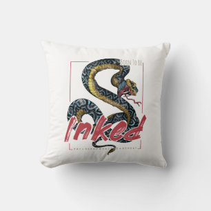 Cojín Decorativo Nacido Para Ser Enganchado Tattoo Diseño Serpiente