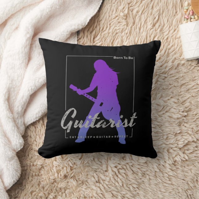 Cojín Decorativo Nacido para ser guitarrista de músicos y miembro d (Manta)