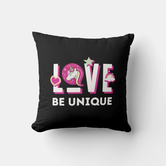 Cojín Decorativo Nacido para ser un animal de unicornio mágico (Anverso)