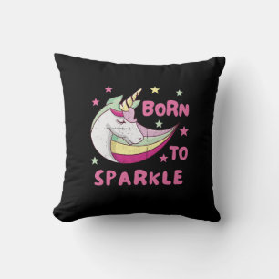 Cojín Decorativo Nacido para ser una espuma mágica de unicornio