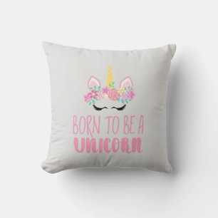 Cojín Decorativo Nacido para ser una fantasía mágica de Unicornio