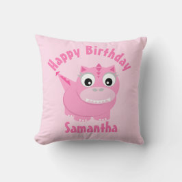 Cojín Decorativo Nacimiento de los niños Personalizados de dinosaur