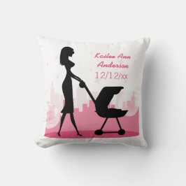 Cojín Decorativo Nacimiento del Metro Baby Girl