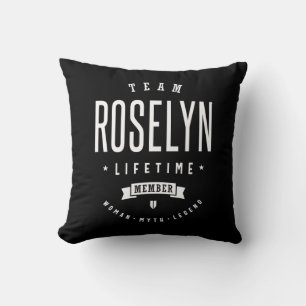Cojín Decorativo Nacimiento del nombre personalizado de Roselyn
