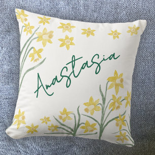 Cojín Decorativo Nacimiento en Marzo Narciso Personalizado