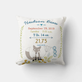 Cojín Decorativo Nacimiento Estadísticas Niño Niño Leche Criaturas