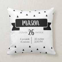 Nacimiento Monocromo invitación moderna de bebé st