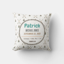 Cojín Decorativo Nacimiento personalizado de niño azteca tribal