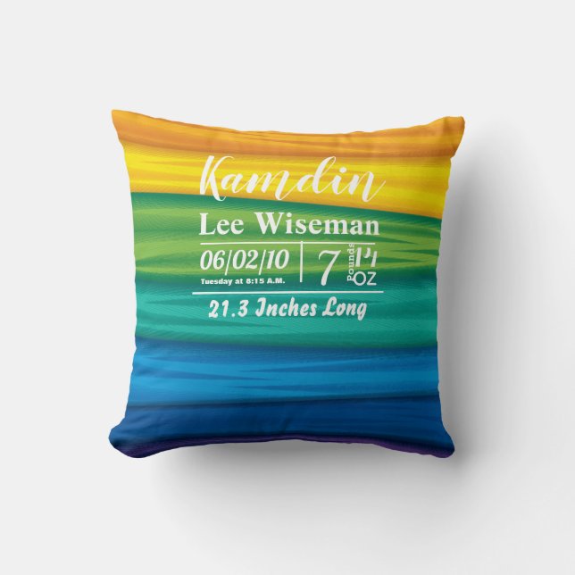 Cojín Decorativo Nacimiento personalizado Pillow lgbtq bandera arco (Anverso)