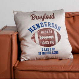 Cojín Decorativo Nacimientos de fútbol Nursery Baby Gift