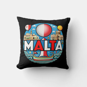 Cojín Decorativo Nación de las Islas del Mediterráneo de Malta