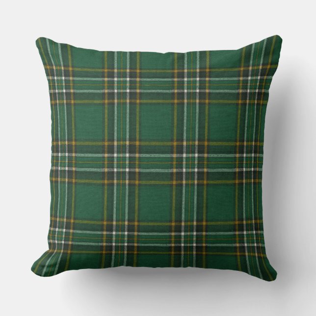 Cojín decorativo Nacional Irlandés Original Tartán (Anverso)