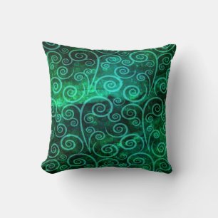 Cojín Decorativo Nadar sobre fondo de color de agua verde