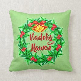 Cojín Decorativo Nadolig Llawen Welsh Merry Christmas