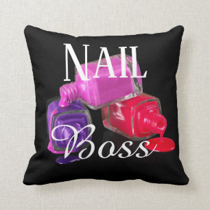 Cojín Decorativo Nail, Jefe, maquillaje de negocios, Babe, polaco