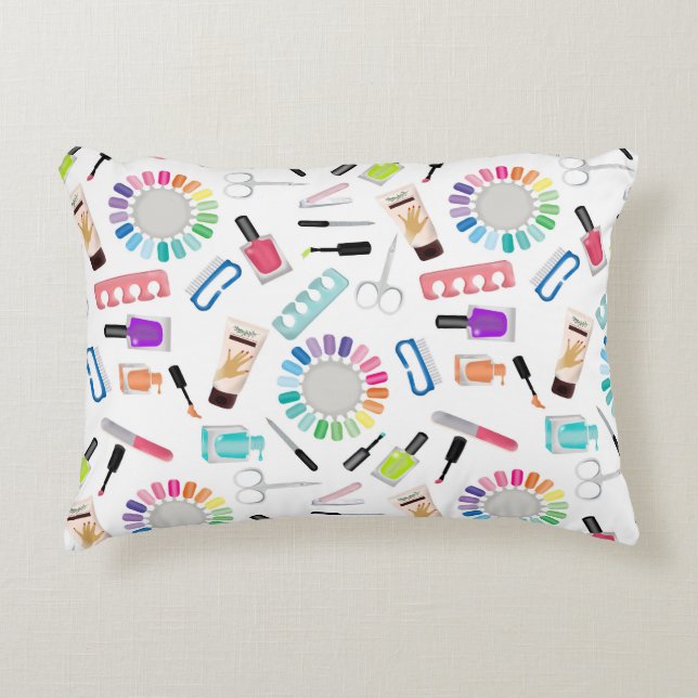 Cojín Decorativo Nails Manicure Pedicure Beauty Salon  (Anverso)