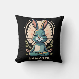 Cojín Decorativo namaste conejo yoga conejo meditación