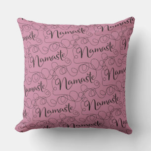 Cojín Decorativo NAMASTE patrón negro transparente con LINES