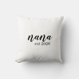 Cojín Decorativo Nana est 2026 Personalized Throw Pillow