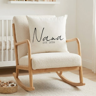 Cojín Decorativo Nana Neutral EST Año Recuerdo Familia Letra