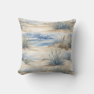 Cojín Decorativo Nantucket design beach watercolor art