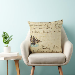 Cojín Decorativo Nantucket Whaling Ship Log 1841