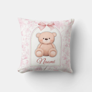 Cojín Decorativo Naomi | Diseño de guardería de osito rosado person