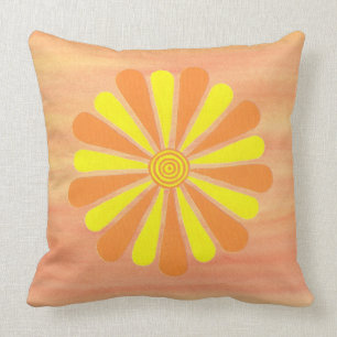 Cojín Decorativo Naranja Amarillo Energía Naranja de ráfagas de s