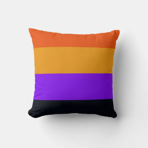 Cojín Decorativo Naranja, amarillo, morado y negro