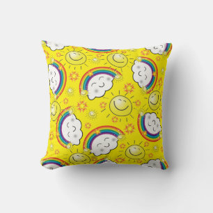 Cojín decorativo Naranja Arcoiris amarillo, Sol, N