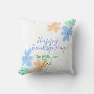 Cojín Decorativo Naranja azul color de agua verde inviernoGracias