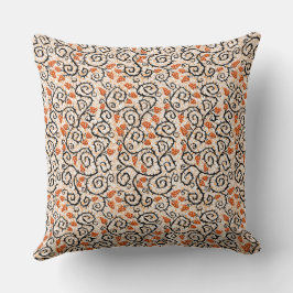 Cojín Decorativo Naranja Beige torcido Vine Repetir el arte del pat