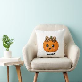 Cojín Decorativo Naranja Bonito Pequeña Calabaza Halloween Personal